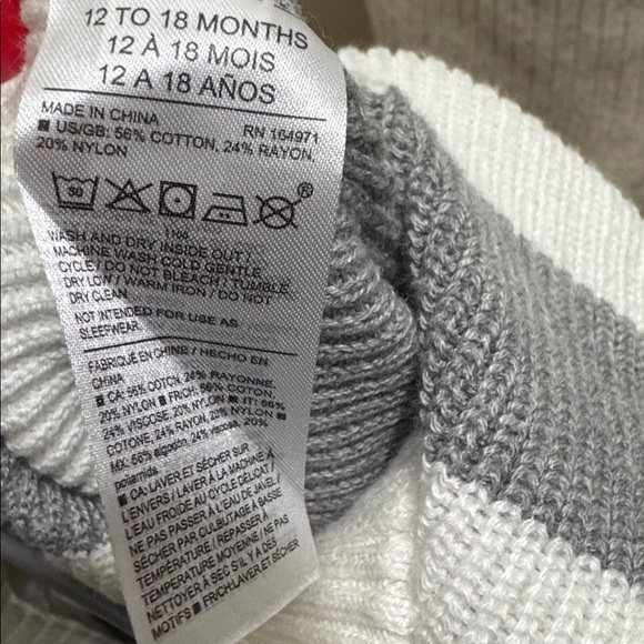 Janie and Jack Gray and White Striped Footie - Picture 15 of 15